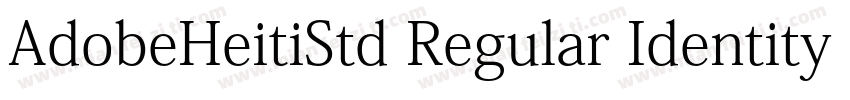 AdobeHeitiStd Regular Identity H字体转换